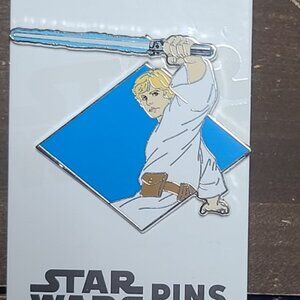 Disney Parks Star Wars Luke Skywalker & Lightsaber Open Edition Pin - NEW